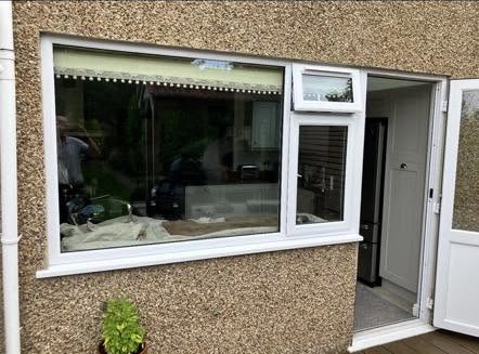 Window opening before uPVC window installation